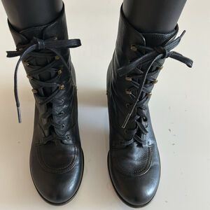 CHIE MAHARA black soft leather above ankle boots Eur 38. Comes in boot bag